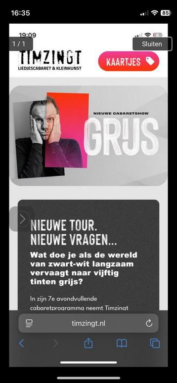 Tim Zingt Houten 7 november beschikbaar voor biedingen