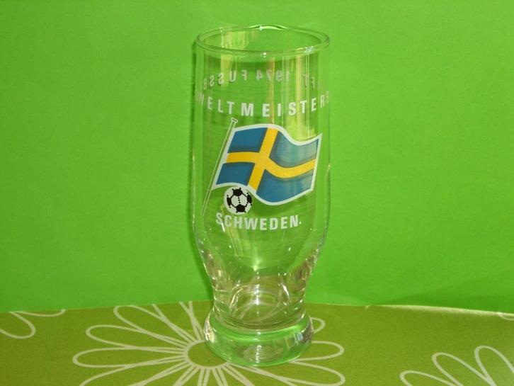 WK 1974 Fussball Weltmeisterschaft 1974 glas - Schweden, Verzamelen, Sportartikelen en Voetbal, Zo goed als nieuw, Overige typen