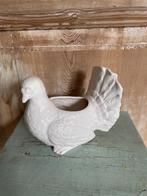 Bloempot van wit porselein. Vorm van een vogel / duif., Tuin en Terras, Bloempotten, Ophalen, Binnen, Zo goed als nieuw, Overige vormen