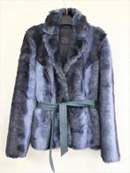Luxe imitatie bontjas van Rino & Pelle in blauw zilver tint, Kleding | Dames, Jassen | Winter, Maat 38/40 (M), Blauw, Nieuw, Ophalen of Verzenden
