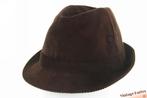 Vintage vissershoed trilby bruin ribfluweel 57,5, Kleding | Heren, Hoeden en Petten, Ophalen of Verzenden, Zo goed als nieuw, 57 cm (M, 7⅛ inch) of minder