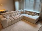 Moderne Hoekbank - Stof, Wit, Ophalen, 250 tot 300 cm, 100 tot 125 cm, Hoekbank