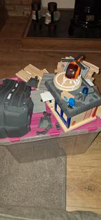 Grote Houten Treinbaan +Veel Accessoires+Rails+3 Treintjes, Ophalen, Gebruikt, Overige typen