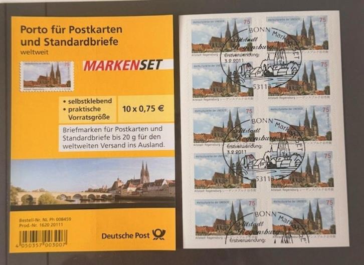 Bund 2850 stickervel gestempeld 2011 kerk, Postzegels en Munten, Postzegels | Europa | Duitsland, Gestempeld, BRD, Ophalen of Verzenden