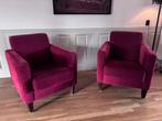 Twee mooie rode fauteuils setprijs 150,-, Huis en Inrichting, Ophalen, Gebruikt, Stof, 75 tot 100 cm