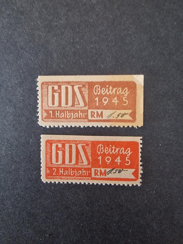 Grote contributiezegels GDS 1945 Duitsland, Ophalen of Verzenden, 1990 tot heden