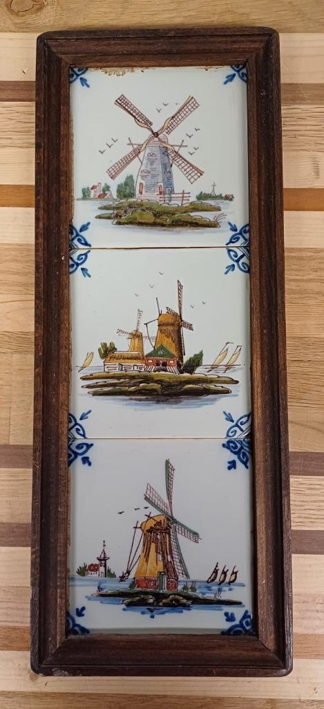 3 Makkum Tichelaar tegels, Antiek en Kunst, Antiek | Wandborden en Tegels, Ophalen of Verzenden