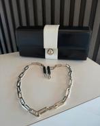 ESCADA Pochette - leather Clutch - marine style - swarovski, Ophalen of Verzenden, Zo goed als nieuw, Blauw, Avondtasje