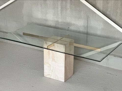 Artedi travertine eettafel, 1980’s, Antiek en Kunst, Antiek | Meubels | Tafels, Ophalen of Verzenden