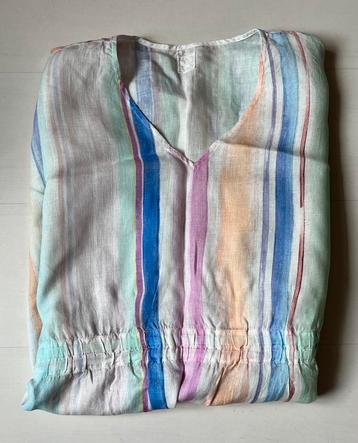 120% Lino linnen tuniek, strandjurk L/XL met touwtje beschikbaar voor biedingen