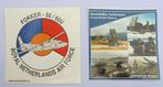 Twee militaire stickers  FOKKER 50-60U en KLU GGW De Peel., Ophalen of Verzenden, Luchtmacht, Nederland, Embleem of Badge