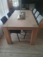 Eettafel vergrijst eiken. 2.00x90, Huis en Inrichting, Tafels | Eettafels, Ophalen, Vijf personen of meer, Rechthoekig, 50 tot 100 cm