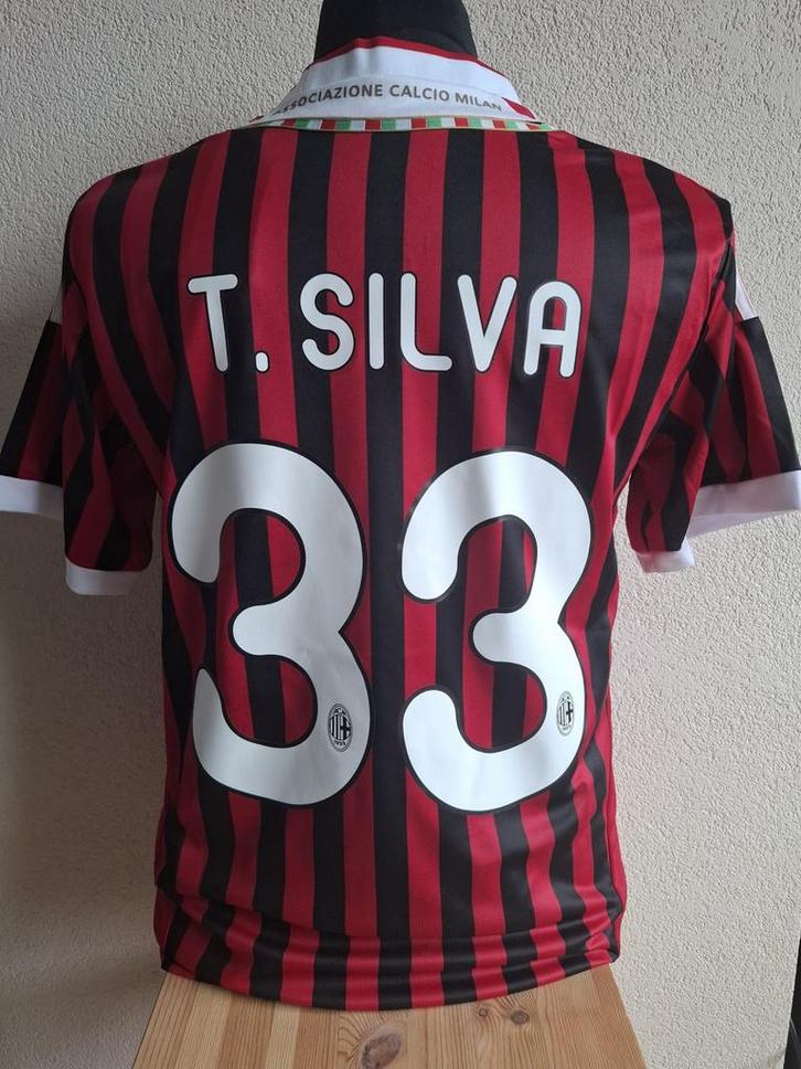 AC Milan Thiago Silva Shirt 2011/2012 - Maat L, Sport en Fitness, Voetbal, Zo goed als nieuw, Shirt, Maat L, Ophalen of Verzenden