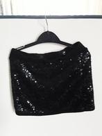 Zgan zwart rokje maat 134 met pailletten name it, Ophalen of Verzenden, Zo goed als nieuw, Meisje, Jurk of Rok