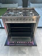 Gasfornuis 90 cm boretti grijs, Ophalen of Verzenden, Zo goed als nieuw