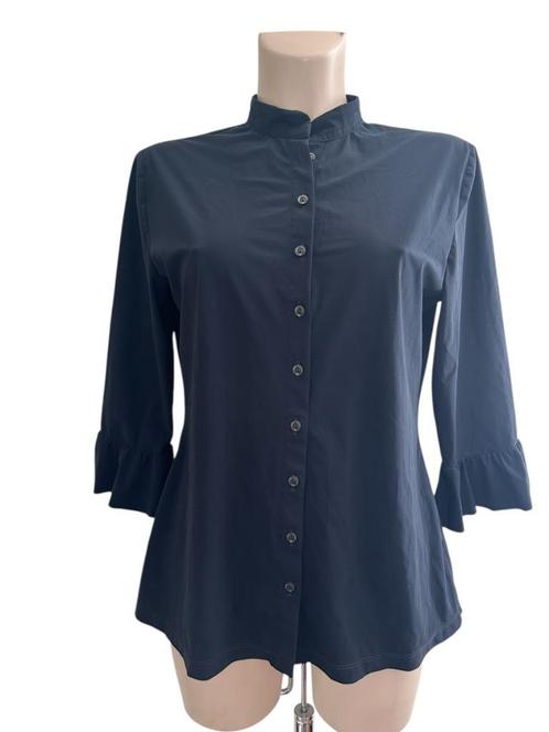 Jane Lushka blouse blauw travel L, Kleding | Dames, Blouses en Tunieken, Zo goed als nieuw, Maat 42/44 (L), Blauw, Ophalen of Verzenden
