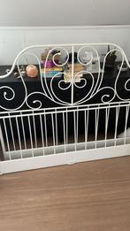 Ikea Leirvik wit 140x200 bedframe met lattenbodem, Ophalen, Wit, Tweepersoons, 140 cm