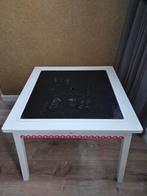 Lief! Massief houten Kinder Tafel Wit/Roze 65 x 65 x 55 cm, Ophalen, Tafel(s)