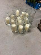 21 windlichten - 13 kaarsen, Huis en Inrichting, Ophalen, Overige materialen, Gebruikt, Kandelaar