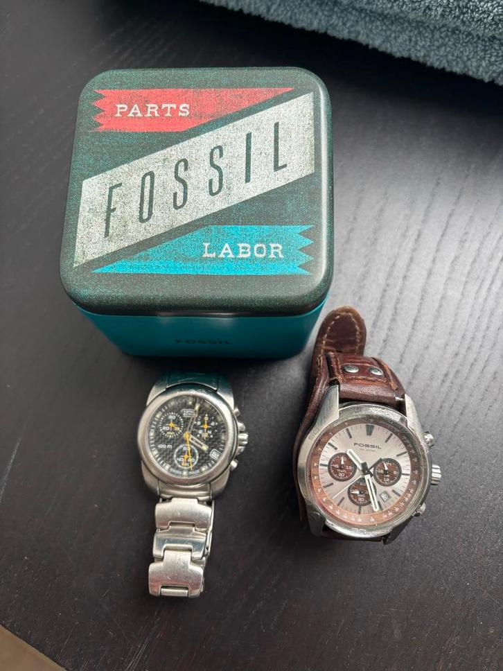 Fossil & Camel Active Horloges, Sieraden, Tassen en Uiterlijk, Horloges | Heren, Gebruikt, Polshorloge, Overige merken, Staal