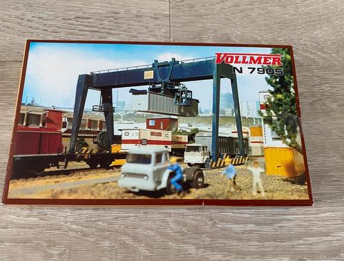 Vollmer container kran N 7905, Hobby en Vrije tijd, Modeltreinen | N-Spoor, Gebruikt, Brug, Tunnel of Gebouw, Gelijkstroom of Wisselstroom