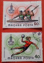 Magyar Posta - 2x Sport Olympische Spelen 1980, Postzegels en Munten, Postzegels | Europa | Hongarije, Verzenden, Gestempeld