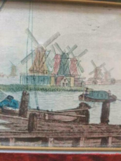 Prent Wormerveer vanaf de poelsluis (herdruk) Bulthuis 1790, Antiek en Kunst, Kunst | Litho's en Zeefdrukken, Ophalen