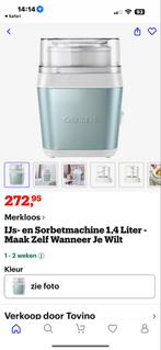 Nieuwe Cuisinart Ijsmachine - Maak Zelf Heerlijk Ijs!, Witgoed en Apparatuur, Ophalen of Verzenden, Nieuw, Koelelement