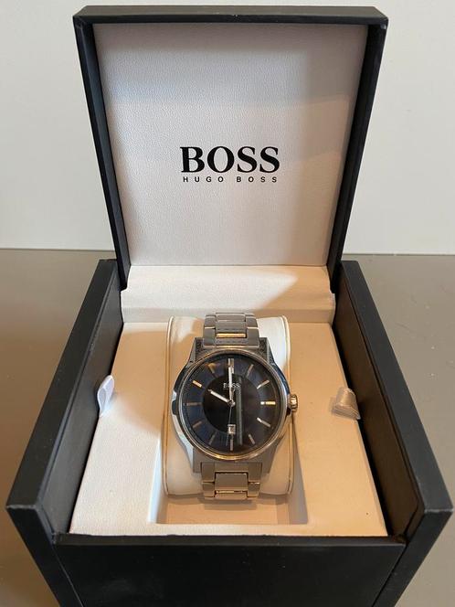 Hugo Boss horloge, stalen band., Sieraden, Tassen en Uiterlijk, Horloges | Heren, Zo goed als nieuw, Polshorloge, Overige merken