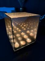 Kaarsenhouder met spiegelglas, Huis en Inrichting, Woonaccessoires | Kandelaars en Kaarsen, Ophalen, Kandelaar, Minder dan 25 cm