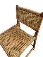 Houten kruk / barkruk / met gewoven koord, Ophalen