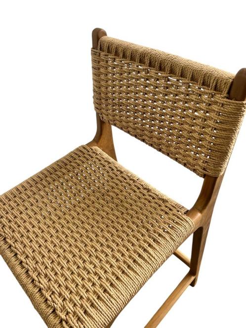 Houten kruk / barkruk / met gewoven koord, Antiek en Kunst, Antiek | Meubels | Stoelen en Banken, Ophalen