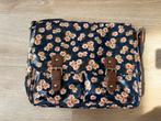 Schooltas met bloemen, 30 tot 40 cm, Minder dan 30 cm, Blauw, Ophalen of Verzenden