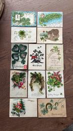 12 kerst/nieuwjaarskaarten.bloemen,hoefijzer,klsver rtc, Verzamelen, Ansichtkaarten | Themakaarten, Ophalen of Verzenden, 1920 tot 1940