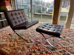 Knoll Barcelona Chair en Ottoman, Ophalen of Verzenden, Zo goed als nieuw, 75 tot 100 cm, 50 tot 75 cm