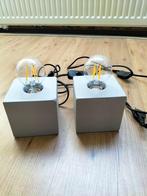 Tafellamp Jurre 2x, betonlook, Huis en Inrichting, Lampen | Tafellampen, Ophalen, Overige materialen, Gebruikt, Minder dan 50 cm