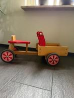 Houten Loop Bakfiets - Vintage Speelgoed, Ophalen of Verzenden, Gebruikt, Loopfiets