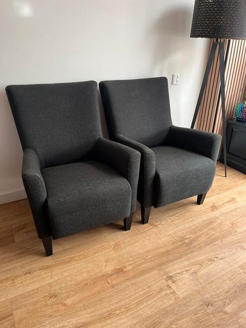 2 zwarte fauteuils nieuw, Huis en Inrichting, Fauteuils, Nieuw, Stof, 50 tot 75 cm, Minder dan 75 cm, Ophalen