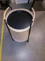 2 stuks Roltafel met bergruimte, rotan/antraciet, Huis en Inrichting, Ophalen, Overige materialen, Minder dan 55 cm, Gebruikt