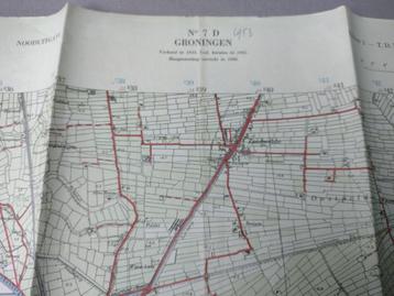 7 D Groningen Garmenwolde Haren Zuidwolde Plattegrond 1953 beschikbaar voor biedingen