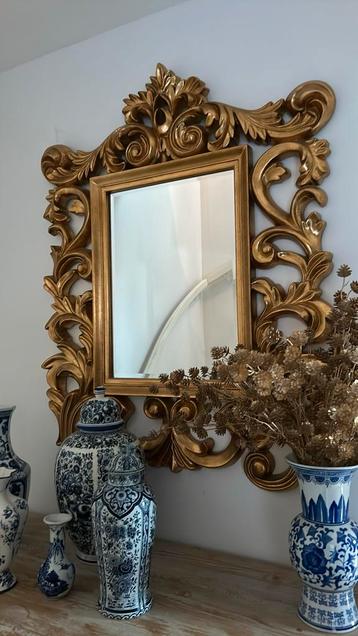 Zeer mooie goudkleurige spiegel #blikvanger#