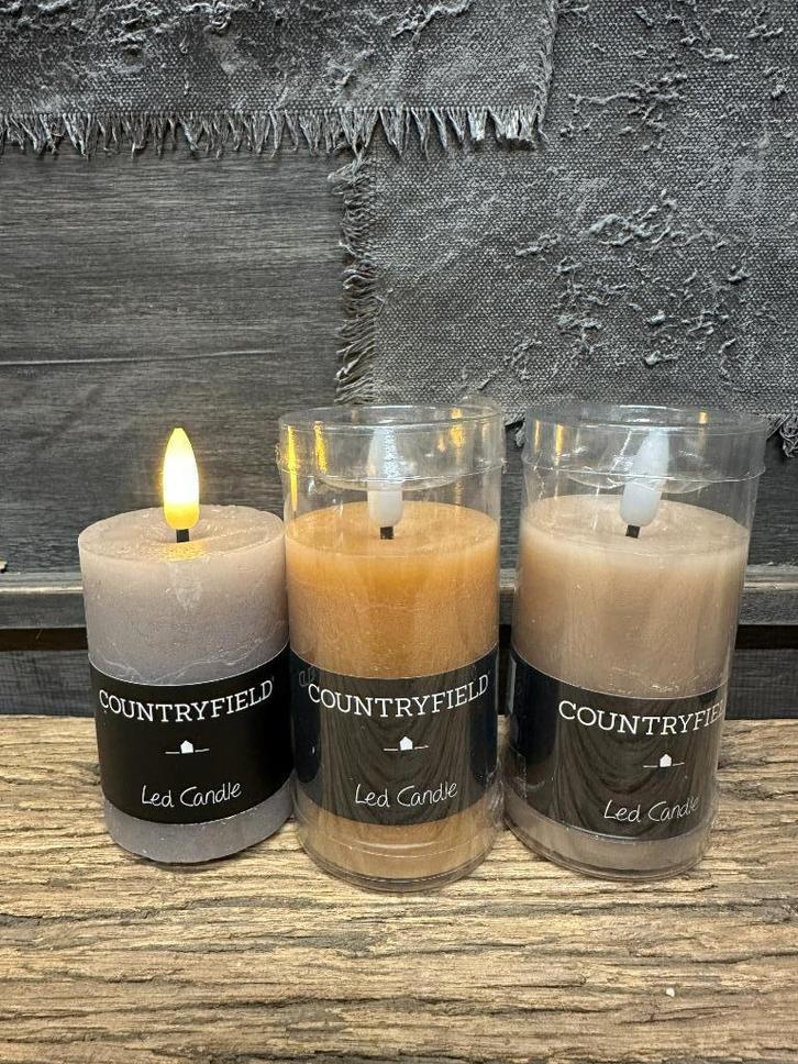 Stompkaars Rustiek Countryfield, Huis en Inrichting, Woonaccessoires | Kandelaars en Kaarsen, Minder dan 25 cm, Overige materialen