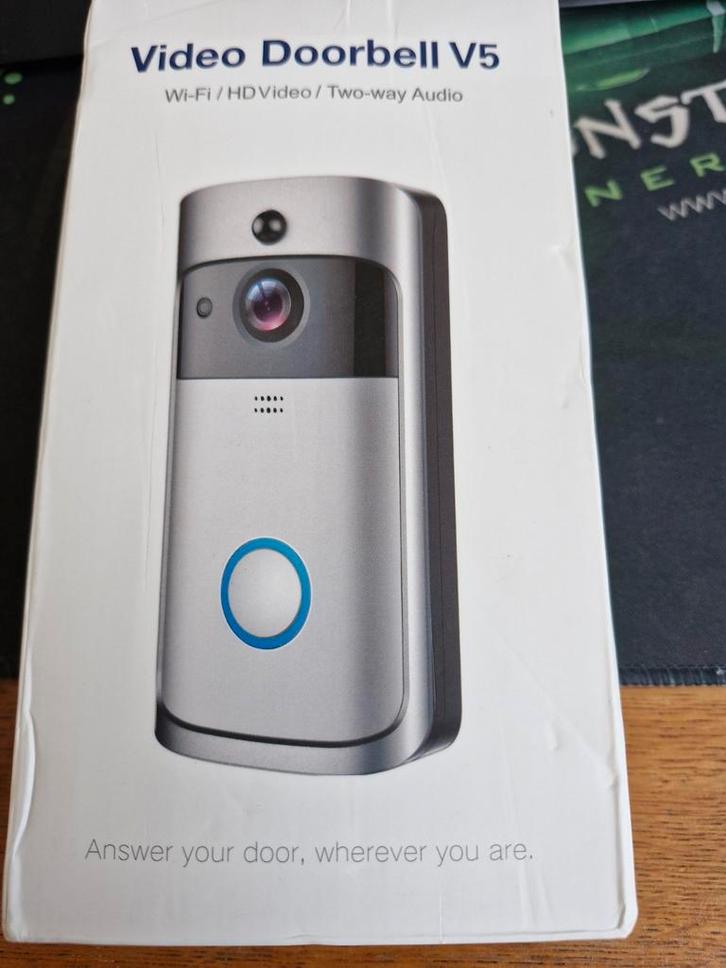 Video Deurbel V5 - Draadloos & HD Video, Doe-het-zelf en Verbouw, Alarmsystemen, Nieuw, Overige typen, Beweging, Draadloos, Afstandsbediening