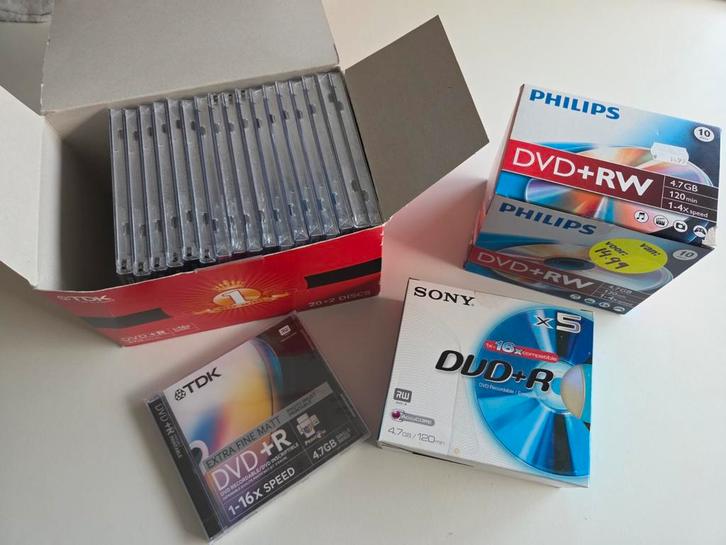 DVD-RW Discs - Philips, Sony, TDK, Computers en Software, Beschrijfbare discs, Gebruikt, Dvd, Herschrijfbaar, Ophalen of Verzenden