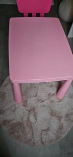 Ikea mammut kindertafel en stoel roze, Kinderen en Baby's, Kinderkamer | Tafels en Stoelen, Zo goed als nieuw, Ophalen