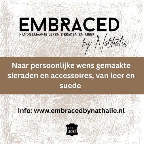 Embraced by Nathalie | handgemaakte sieraden van leer, suède, Sieraden, Tassen en Uiterlijk, Antieke sieraden, Overige typen, Overige materialen