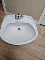 Wastafel met kraan, Huis en Inrichting, Badkamer | Badkamermeubels, Ophalen, 50 tot 100 cm, Minder dan 100 cm, Wasbak of Wastafel