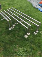 Rvs hekwerk / afzetpaaltjes / kokerprofiel, Caravans en Kamperen, Ophalen, Gebruikt