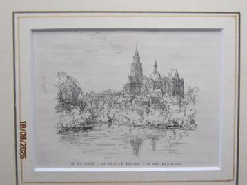 ZUTPHEN, Nieuwe Gravure nog in plastic La Grande Eglise Vue beschikbaar voor biedingen