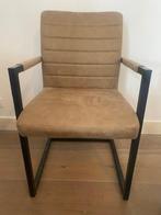 GRATIS ophalen: 2 eetkamerstoelen cognac, Ophalen, Bruin, Zo goed als nieuw, Twee